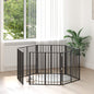 Puerta para perros 10 pcs Negro 100 x 60 cm Acero Galvanizado