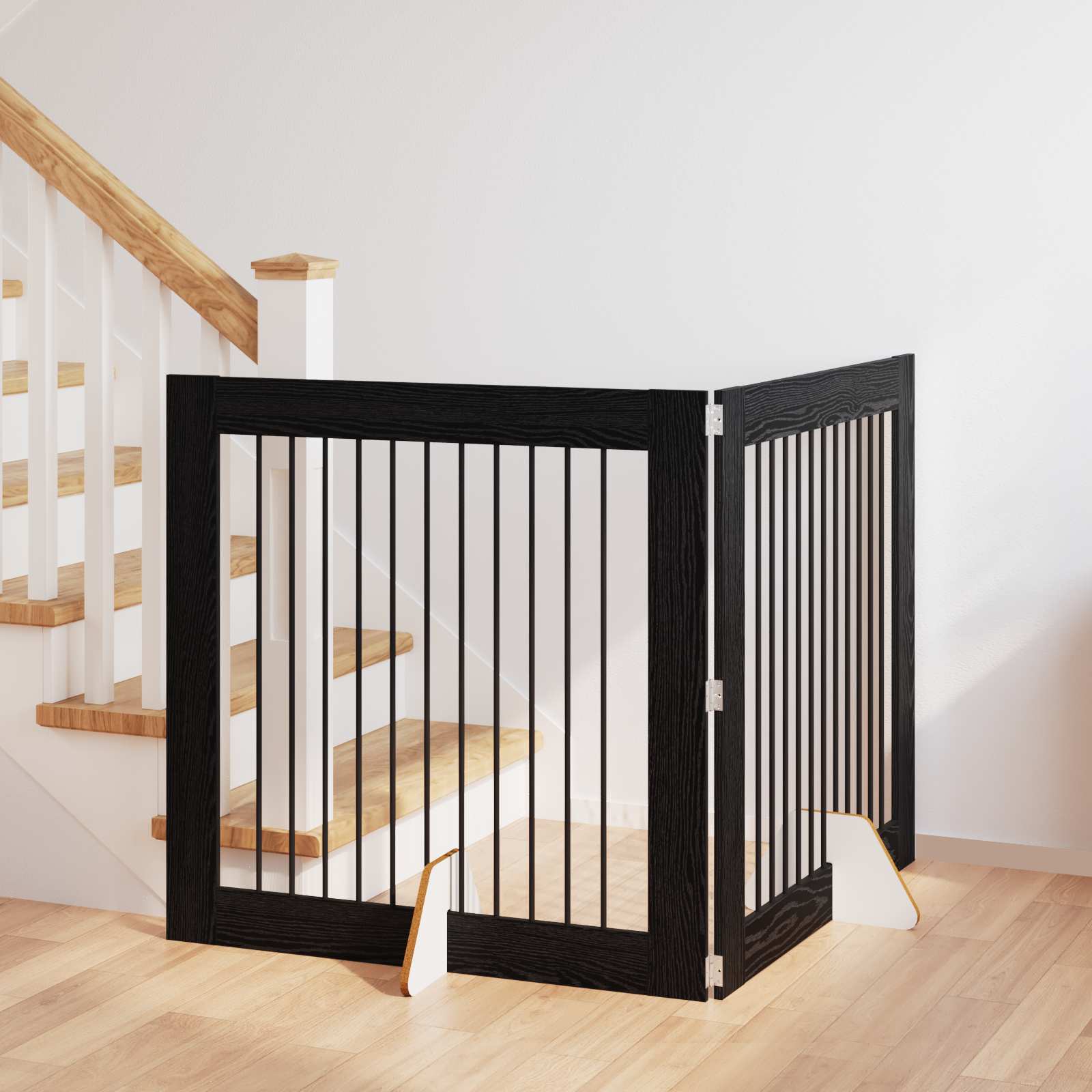 Puerta de perro con soportes 2 pcs Gris Sonoma 100 x 100 cm