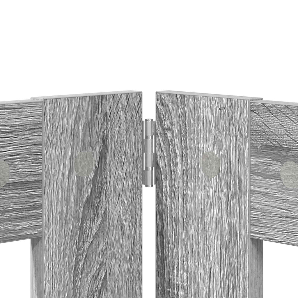 Puerta de perro con soportes 2 pcs Gris Sonoma 100 x 100 cm