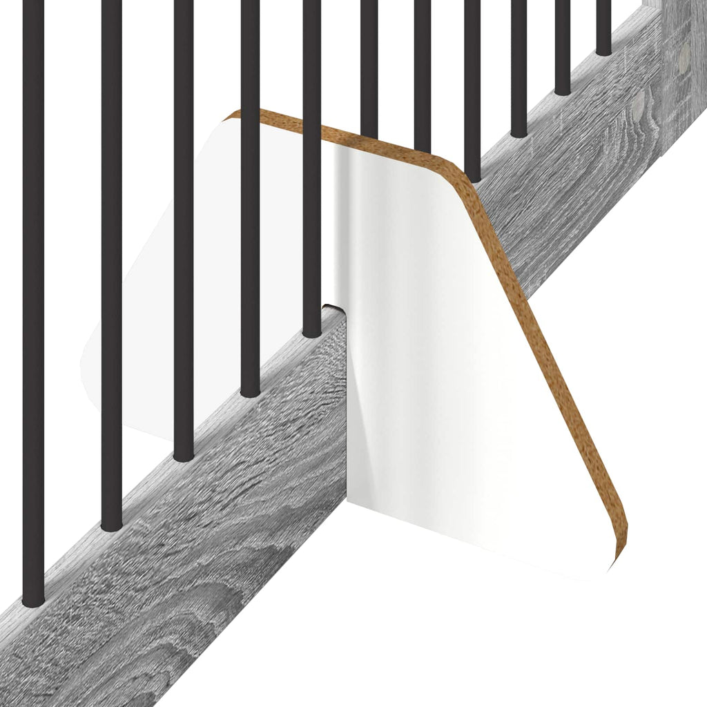 Puerta de perro con soportes 2 pcs Gris Sonoma 100 x 100 cm