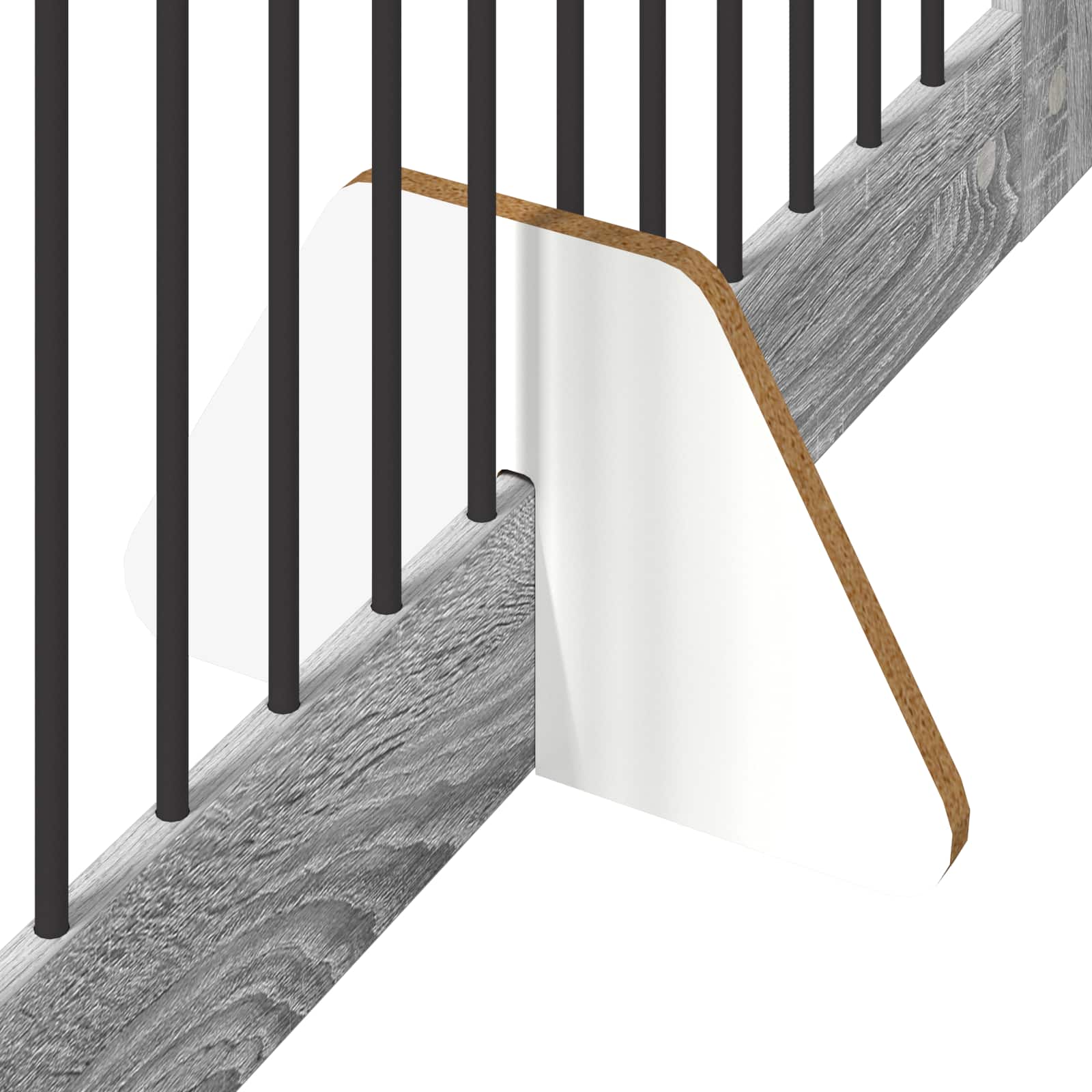 Puerta de perro con soportes 2 pcs Gris Sonoma 100 x 100 cm