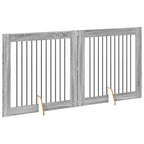 Puerta de perro con soportes 2 pcs Gris Sonoma 100 x 100 cm