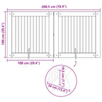 Puerta de perro con soportes 2 pcs Gris Sonoma 100 x 100 cm