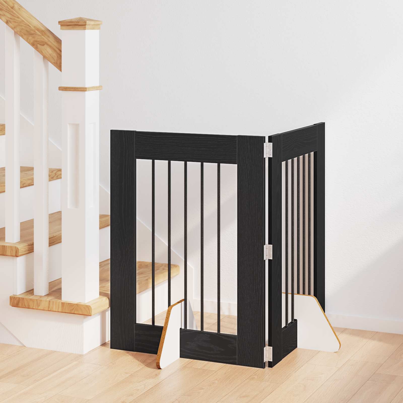 Puerta de perro con soportes 2 pcs Gris Sonoma 100 x 100 cm