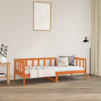 Estructura de cama con cabecera Marrón cera 80 x 200 cm