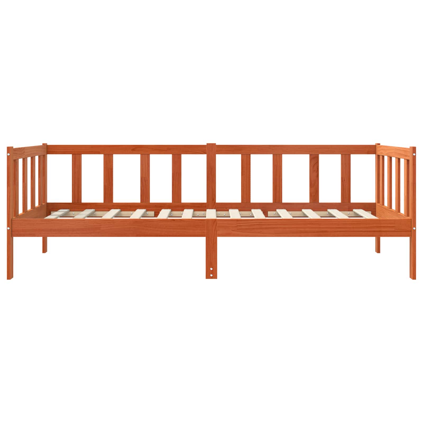 Estructura de cama con cabecera Marrón cera 80 x 200 cm