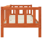 Estructura de cama con cabecera Marrón cera 80 x 200 cm