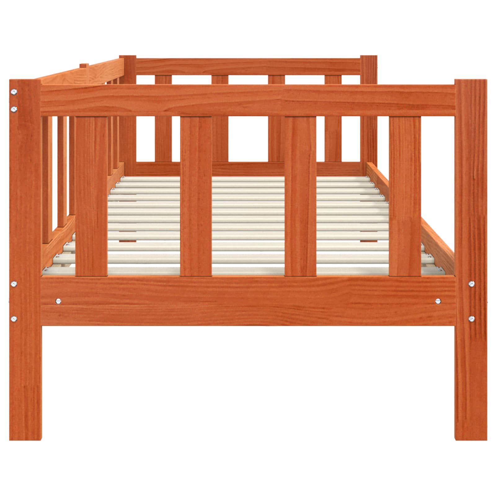 Estructura de cama con cabecera Marrón cera 80 x 200 cm