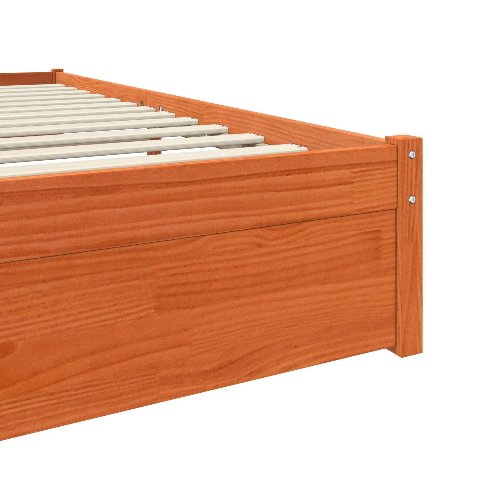 Estructura de cama Marrón cera 140 x 200 cm