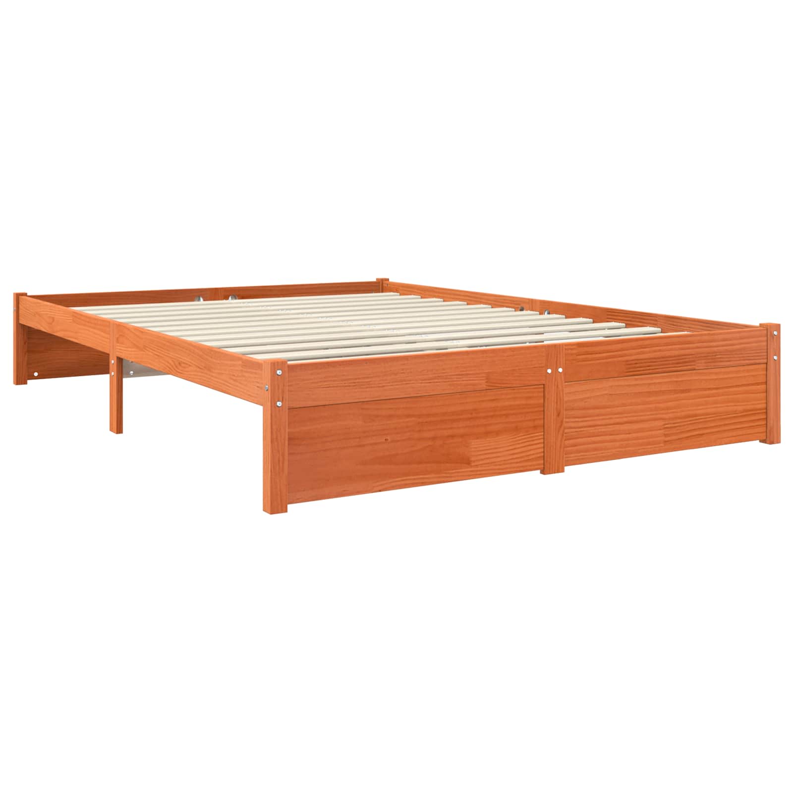 Estructura de cama Marrón cera 140 x 200 cm
