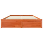 Estructura de cama Marrón cera 140 x 200 cm