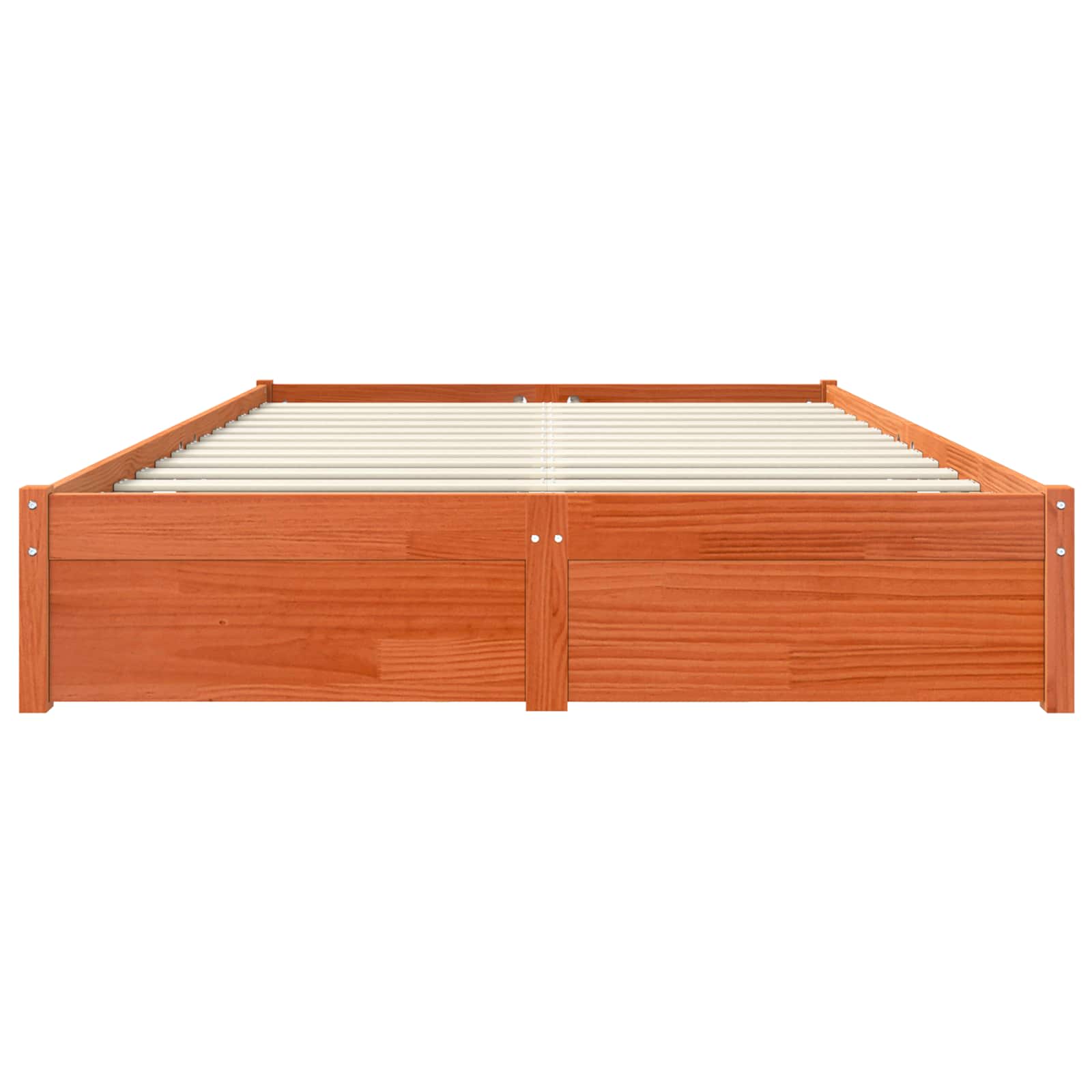 Estructura de cama Marrón cera 140 x 200 cm