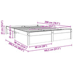 Estructura de cama Marrón cera 140 x 200 cm
