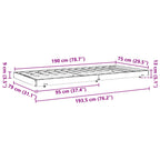 Estructura de cama Marrón cera 70 x 190 cm