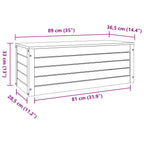 Caja de Almacenamiento con puerta Marrón cera 89 x 36,5 x 33 cm