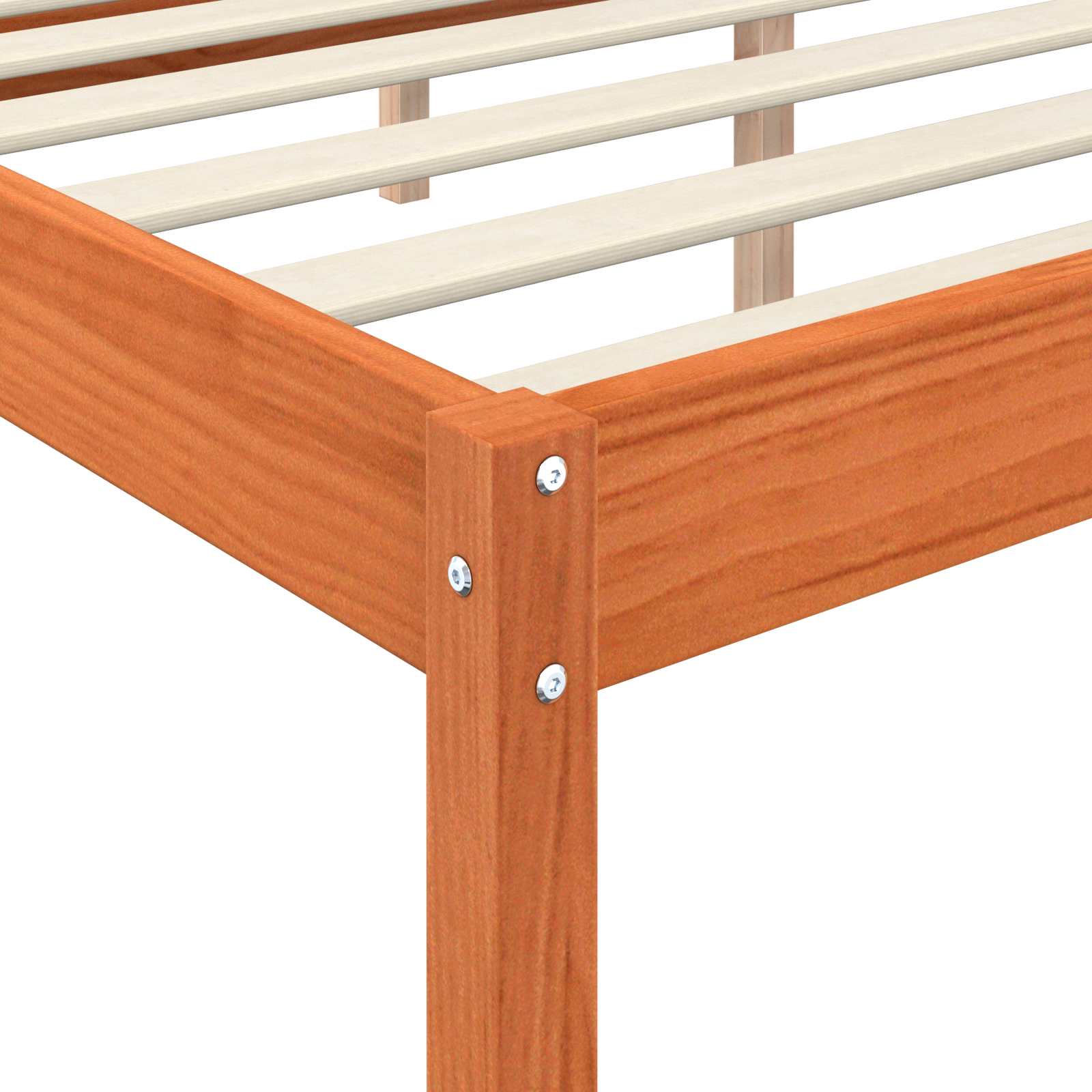 Estructura de cama con cabecera Marrón cera 180 x 200 cm