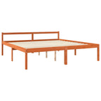 Estructura de cama con cabecera Marrón cera 180 x 200 cm