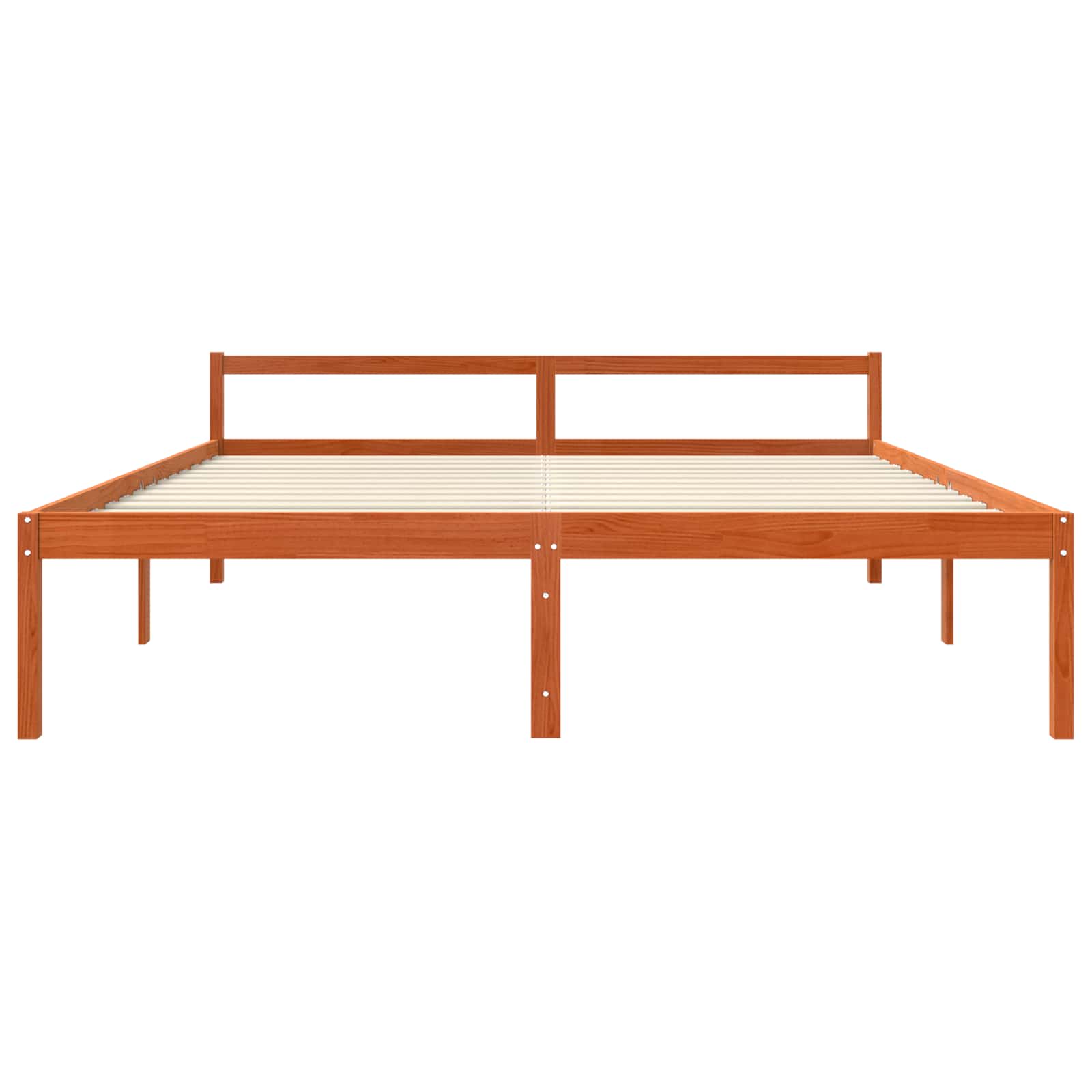 Estructura de cama con cabecera Marrón cera 180 x 200 cm