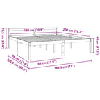 Estructura de cama con cabecera Marrón cera 180 x 200 cm