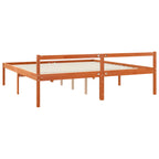 Estructura de cama con cabecera Marrón cera 200 x 200 cm