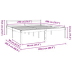 Estructura de cama con cabecera Marrón cera 200 x 200 cm