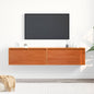 Armario de Pared con estante 2 pcs Marrón cera 80 x 30 x 35 cm