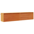 Armario de Pared con estante 2 pcs Marrón cera 80 x 30 x 35 cm