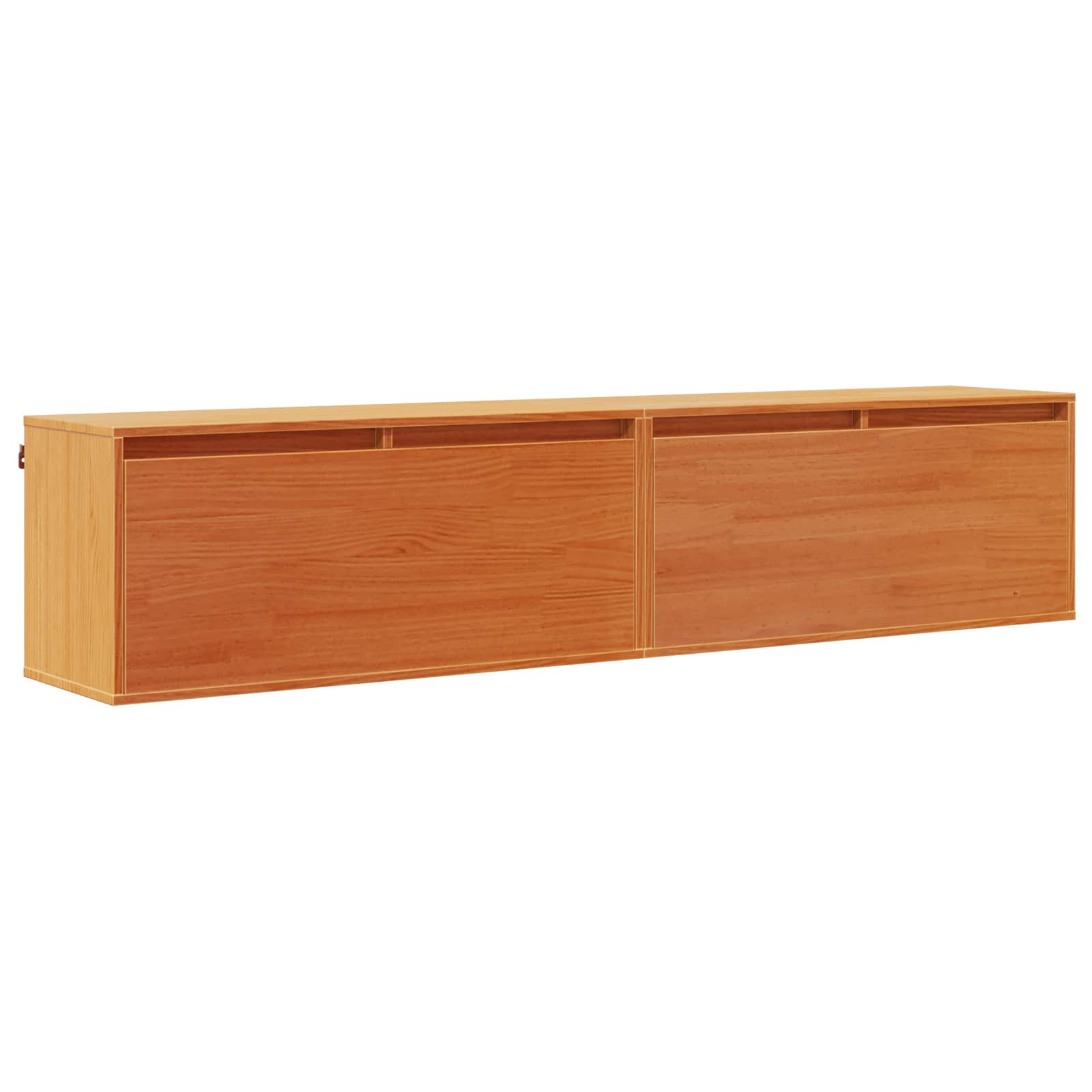 Armario de Pared con estante 2 pcs Marrón cera 80 x 30 x 35 cm