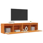 Armario de Pared con estante 2 pcs Marrón cera 80 x 30 x 35 cm