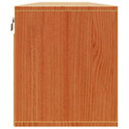Armario de Pared con estante 2 pcs Marrón cera 80 x 30 x 35 cm
