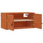 Armario de Pared con estante 2 pcs Marrón cera 60 x 30 x 30 cm