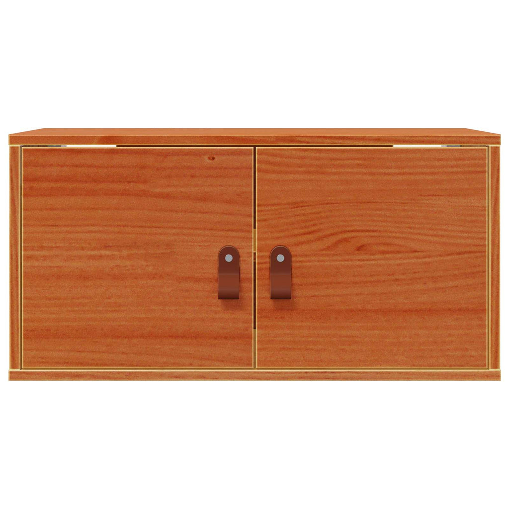 Armario de Pared con estante 2 pcs Marrón cera 60 x 30 x 30 cm