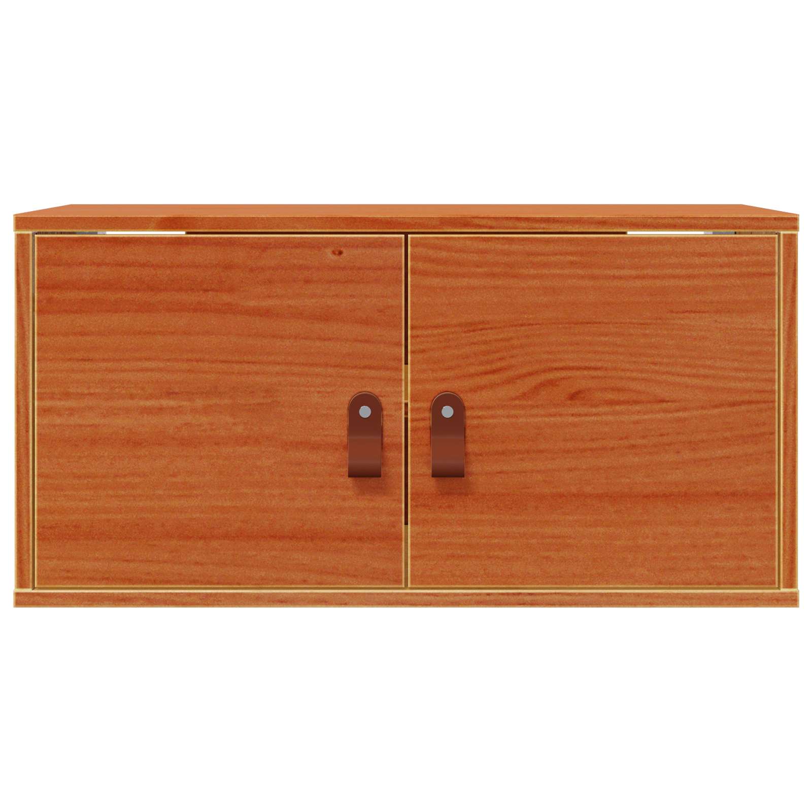 Armario de Pared con estante 2 pcs Marrón cera 60 x 30 x 30 cm