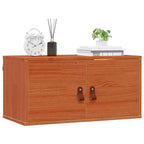 Armario de Pared con estante 2 pcs Marrón cera 60 x 30 x 30 cm