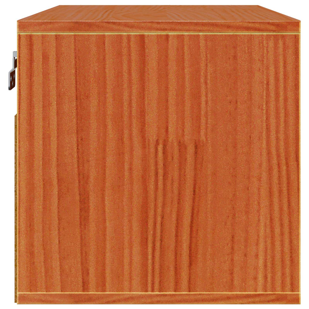 Armario de Pared con estante 2 pcs Marrón cera 60 x 30 x 30 cm
