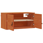Armario de Pared con estante 2 pcs Marrón cera 80 x 30 x 30 cm