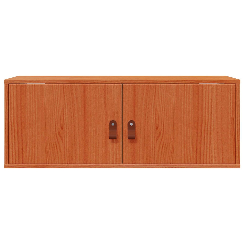 Armario de Pared con estante 2 pcs Marrón cera 80 x 30 x 30 cm