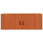 Armario de Pared con estante 2 pcs Marrón cera 80 x 30 x 30 cm
