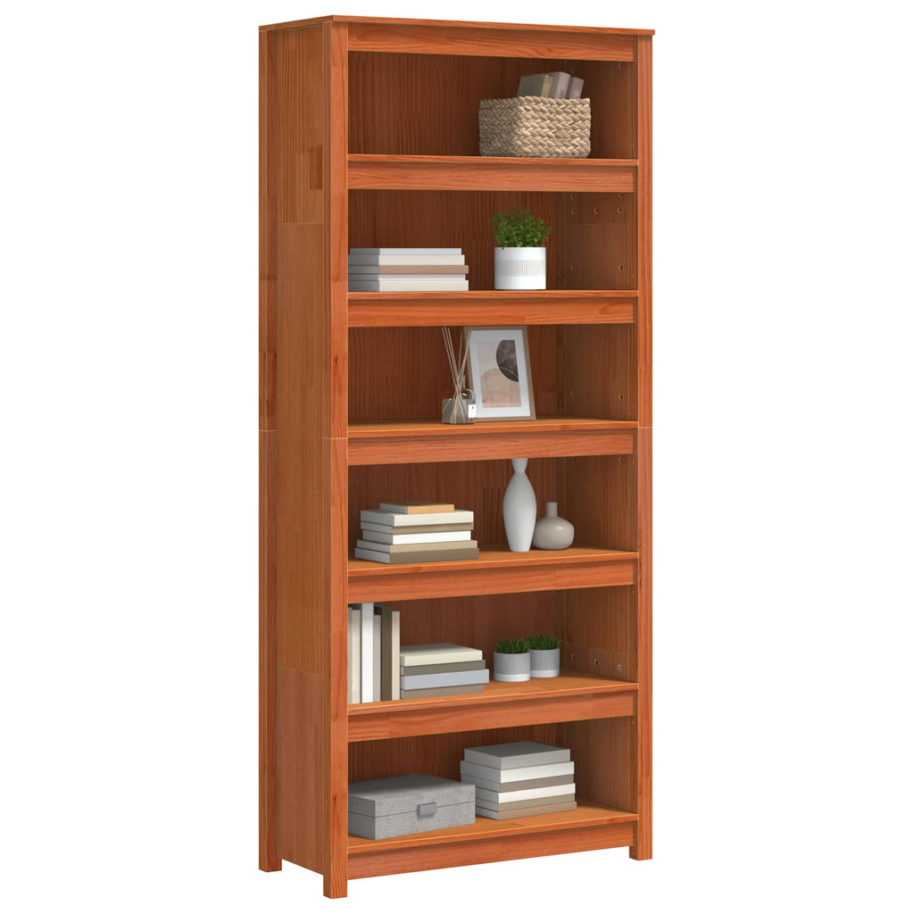Librería Marrón cera 80 x 35 x 183 cm Madera de pino macizo