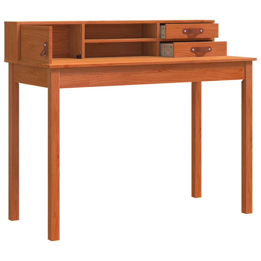 Escritorio Marrón cera 110 x 50 x 93 cm Madera de Pino Sólido