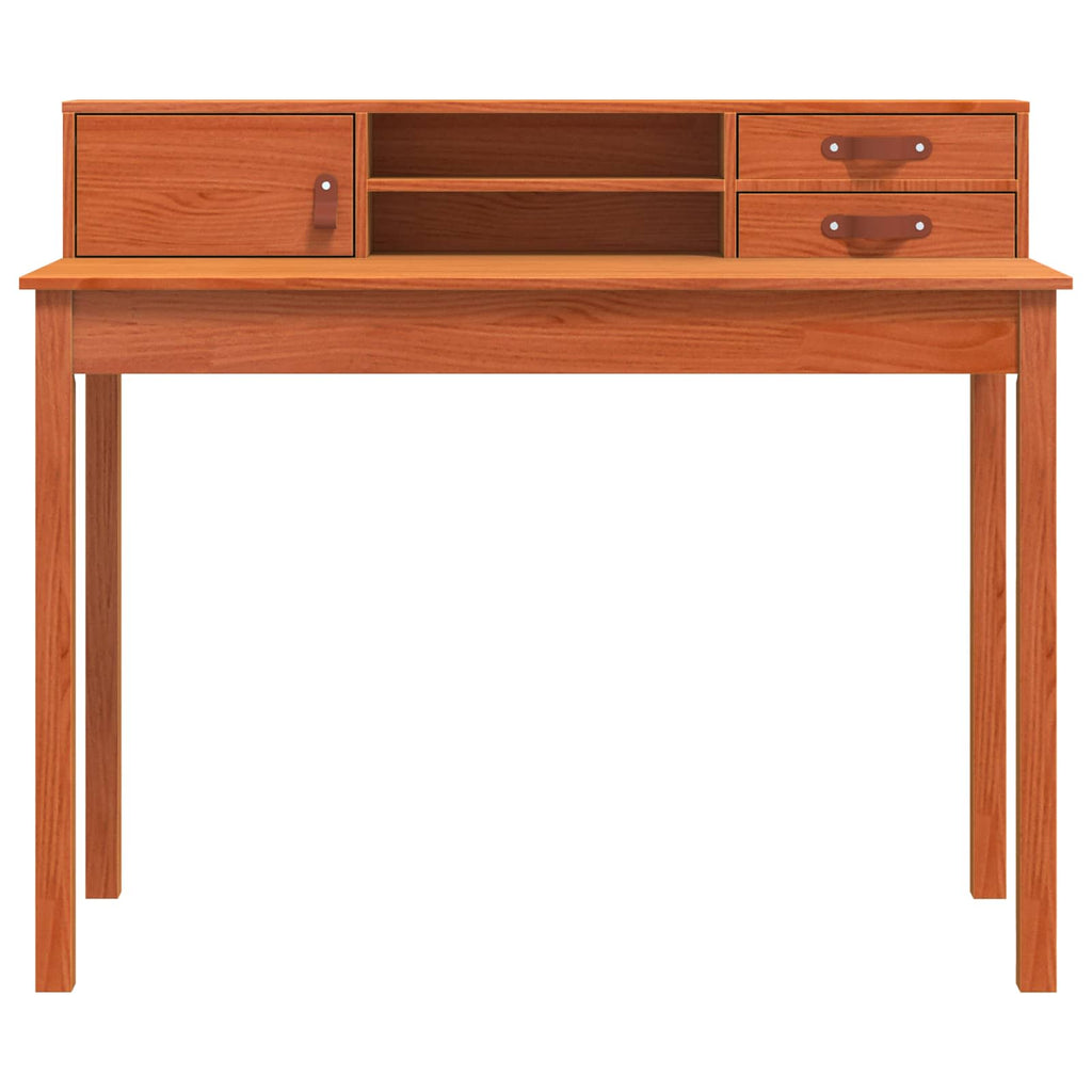 Escritorio Marrón cera 110 x 50 x 93 cm Madera de Pino Sólido