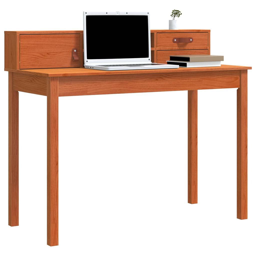 Escritorio Marrón cera 110 x 50 x 93 cm Madera de Pino Sólido