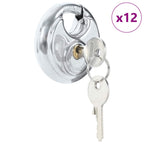 Cerraduras tipo disco con llaves 12 pcs Plateado 6 x 2.3 x 6 cm