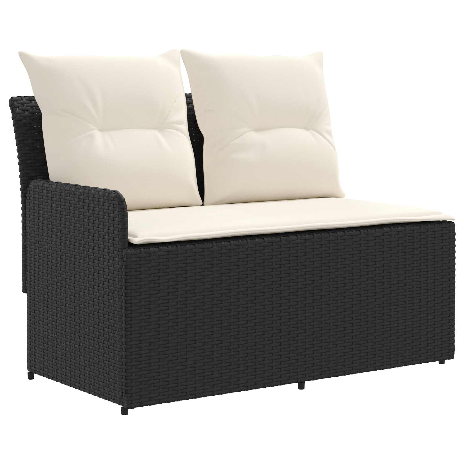 Sofá de Jardín con Reposabrazos y Mesa Elevable 2 Pieza