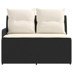 Sofá de Jardín con Reposabrazos y Mesa Elevable 2 Pieza