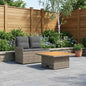 Garden Sofa with Armrests and Lift-Up Table 2 Piece