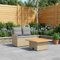 Garden Sofa with Armrests and Lift-Up Table 2 Piece