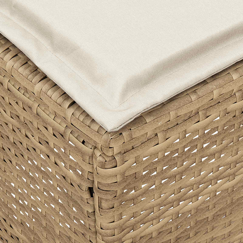 Reposapiés de Jardín 2 Pieza Beige y Crema 38 x 38 x 45 cm