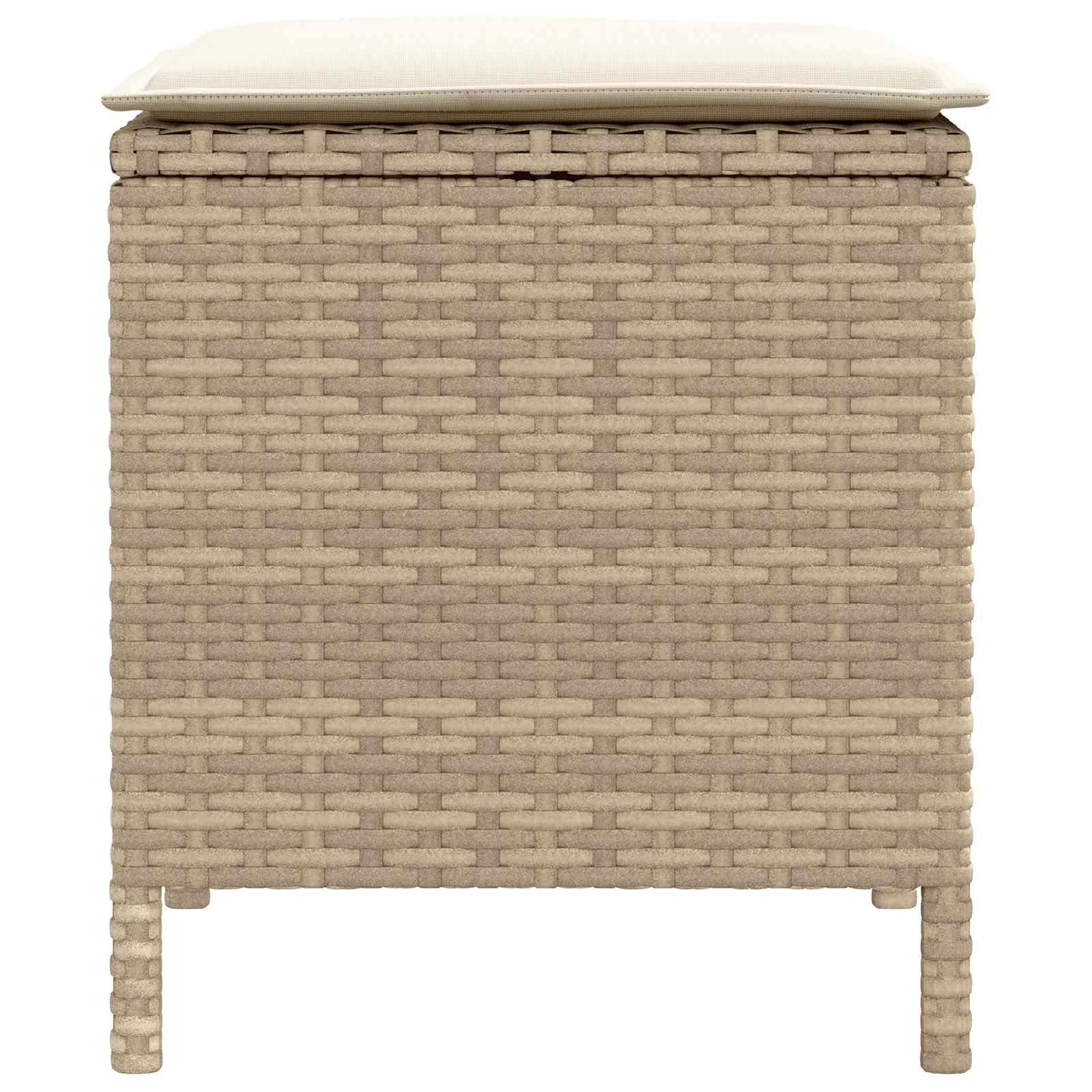 Reposapiés de Jardín 2 Pieza Beige y Crema 38 x 38 x 45 cm