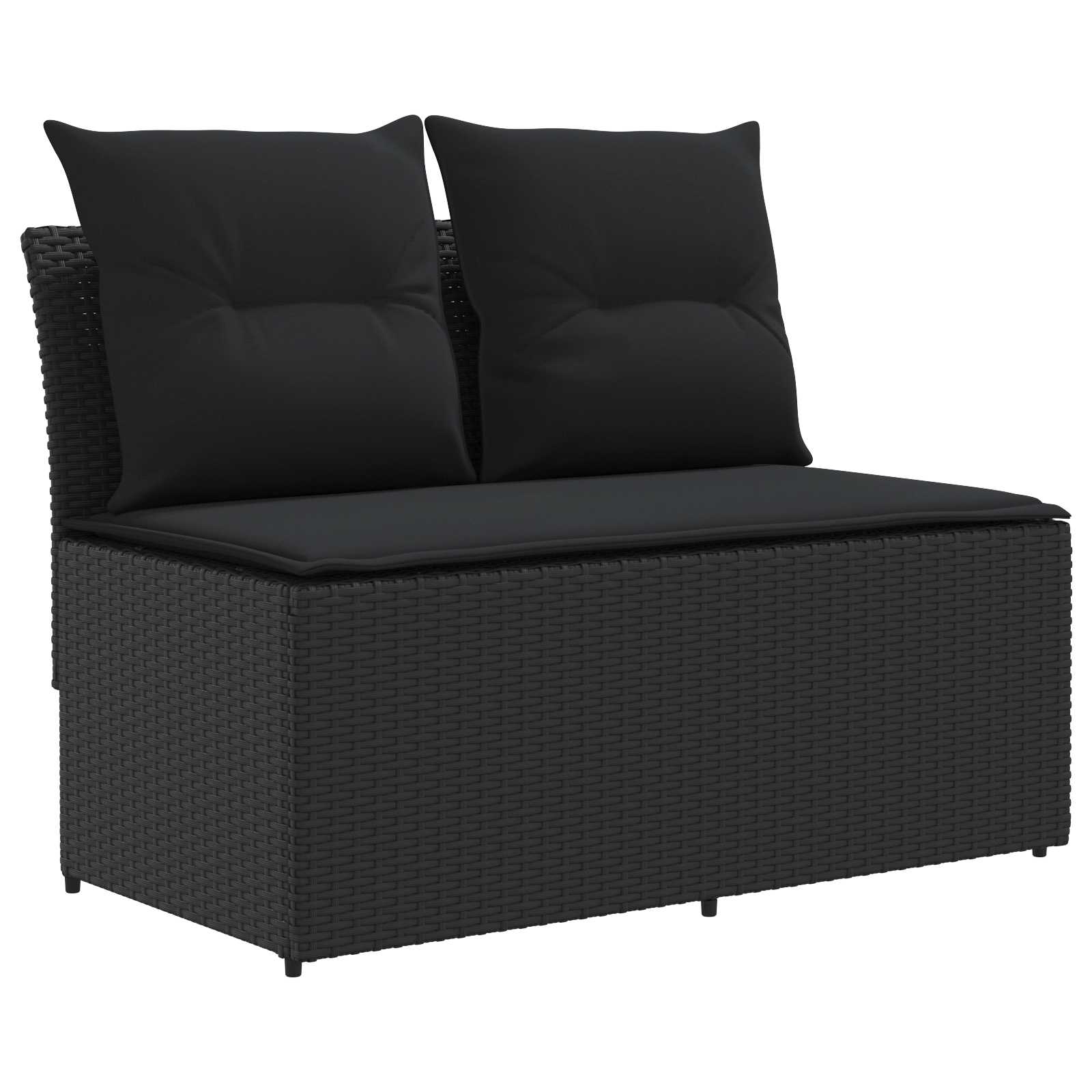 2 Pieza Sofá central de jardín con mesa elevable